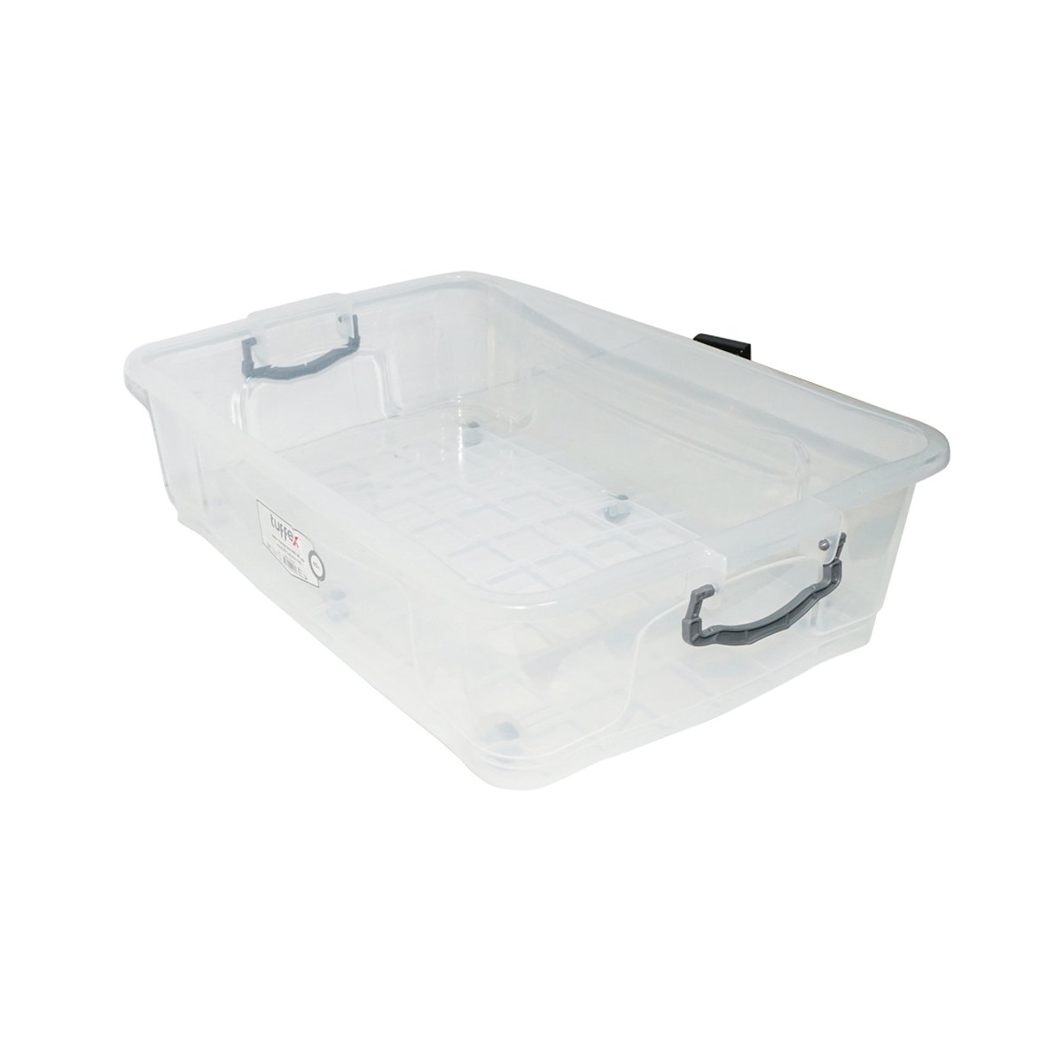 Cutie depozitare 40L cu capac si roti din plastic transparenta 725x470x200mm